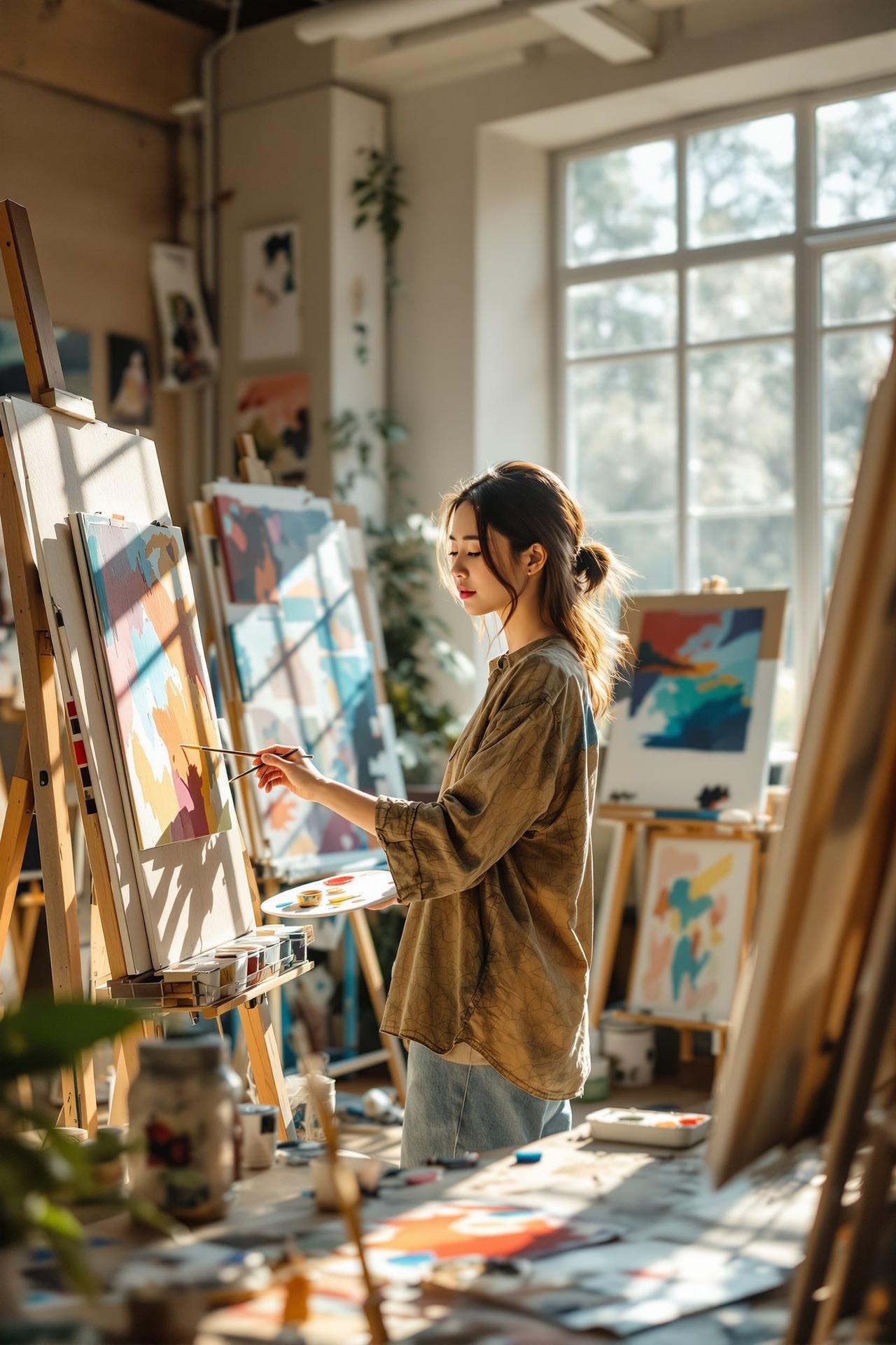 明星生图-画室午后-花小蝶